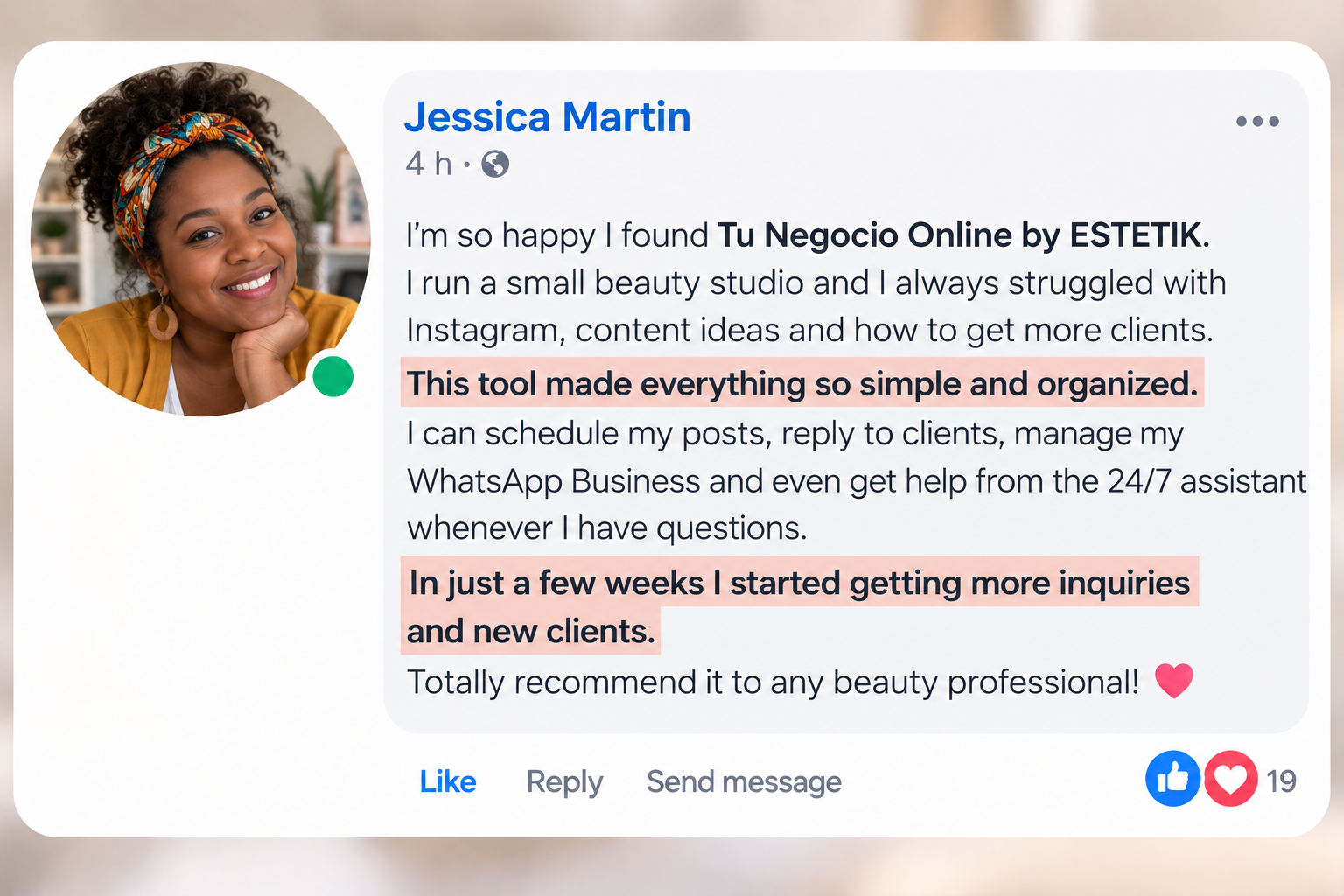 Jessica Martin — Tu Negocio Online by ESTETIK